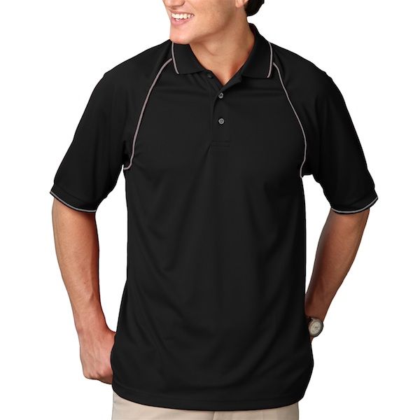 Men'S Wicking Polo With Contrast Piping