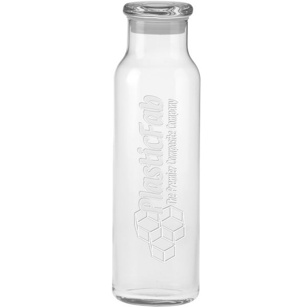 24 oz. The Deep Etched Natural Glass Waterbottle