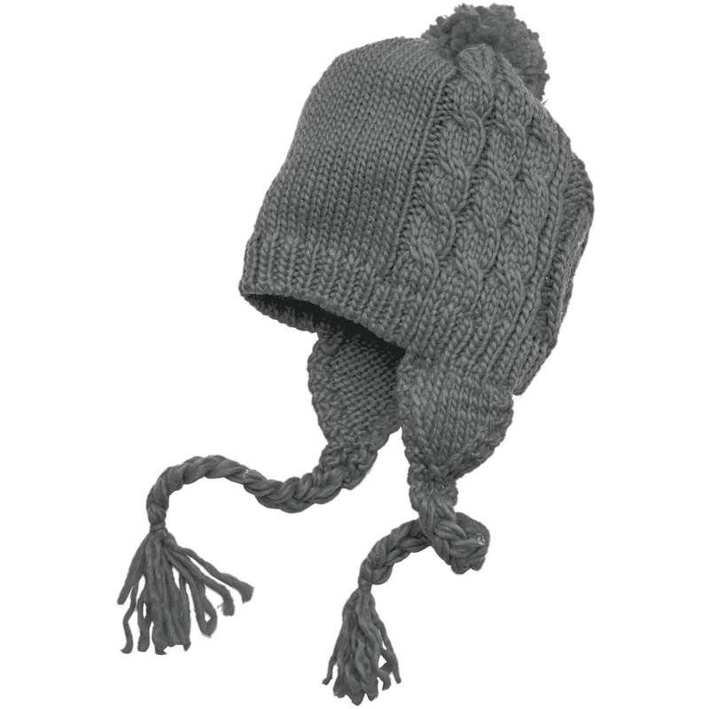 District 174  - Cabled Beanie with Pom DT617