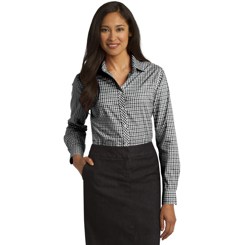 Port Authority 174  Ladies Long Sleeve Gingham Easy Care Shirt. L654