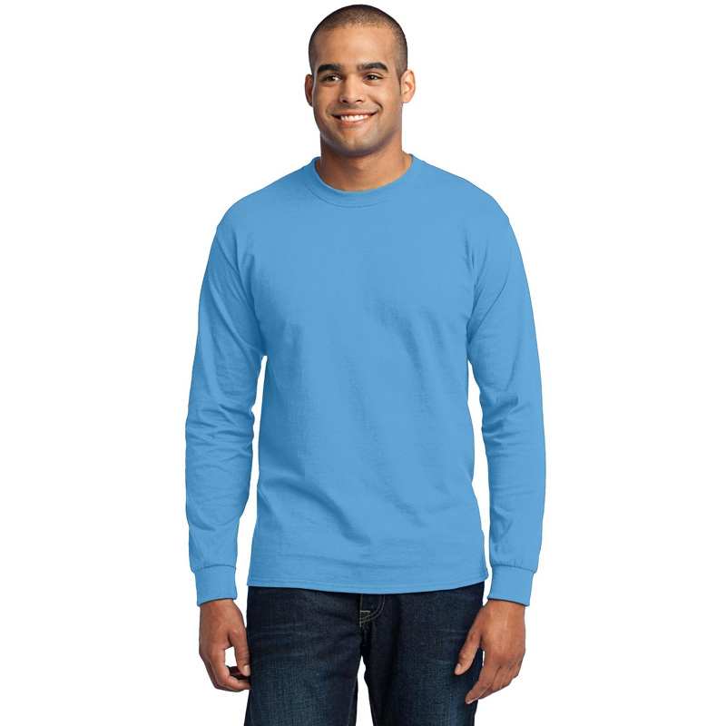Port & Company 174  - Long Sleeve 50/50 Cotton/Poly T-Shirt. PC55LS
