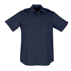 Taclite PDU Shirt - B Class - Short Sleeve (REGULAR) - 5.11 Men's Class B PDU Shirt is made from 4.4 oz. Taclite RipStop fabric for warm weather and remains as professional as the Class A PDU Shirts. Common features include mic cord pass through  permanent creases  epaulettes and badge tab. The Class B PDU Shirt also features a hidden documents pocket.