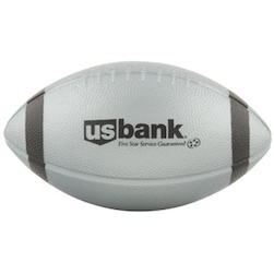 Mini Plastic Football With End Stripes - These Mini Plastic Footballs are Made in the USA and are soft, pliable 6" mini plastic football with end stripes. 