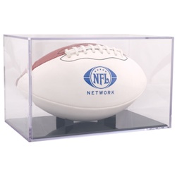Full Size Football Display Cube With Grandstand - Acrylic display case for your favorite full size football