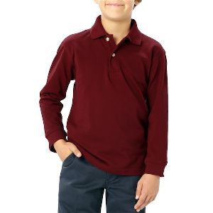 Youth Long Sleeve - Youth long sleeve pique polo shirt with no pocket.