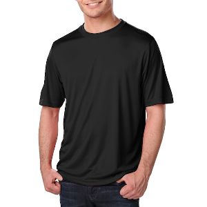 ADULT SOLID WICKING T  - BLACK SOLID 2 EXTRA LARGE - 