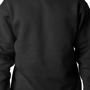 1102 Bayside Adult Crewneck Blended Fleece  - 1102-Black