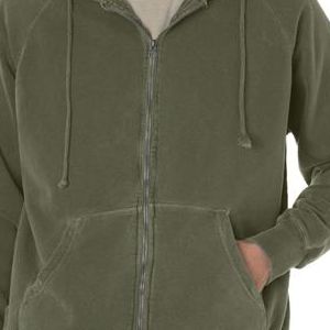  1563 Chouinard Adult Full-Zip Hooded Sweatshirt  - 1563-Sage DirDye