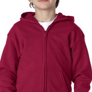  18600B Gildan Youth Heavy BlendFull-Zip Hooded Sweatshirt 