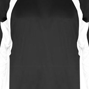 2154 Badger Youth Performance Long-Sleeve Hook Athletic Tee  - 2154-Black/ White