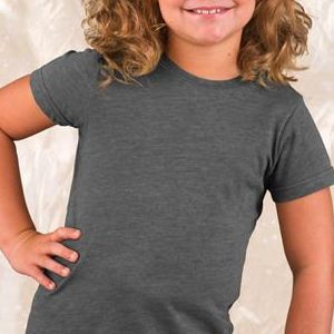 2605 LA T Girls' Fine Jersey Vintage Blend Longer Length T-Shirt  - 2605-Vintage Charcoal