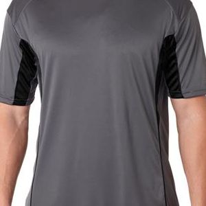 4147 Badger Adult Drive Performance Tee with Contrast Panels  - 4147-Graphite/ Black