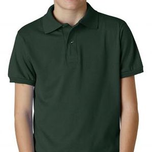 437Y Jerzees Youth 50/50 Jersey Polo with SpotShield  - 437Y-Forest Green