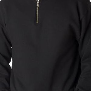 4528 Jerzees Adult Super Sweats 1/4-Zip Cadet Collar Sweatshirt  - 4528-Black