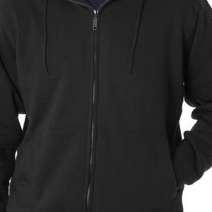 8450 UltraClub Adult Sherpa-Lined Full-Zip Fleece with Hood  - 8450-Black