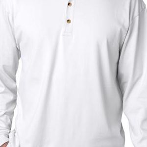 8501 UltraClub Men's Egyptian Interlock Cotton Long-Sleeve Polo  - 8501-White