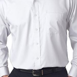 8991 UltraClub Men's Whisper Elite Twill Blend Woven Shirt  - 8991-White