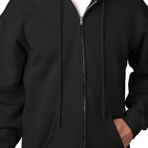 900 Bayside Adult Hooded Full-Zip Blended Fleece  - 900-Black
