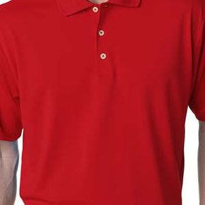 A121 Adidas Men's ClimaLite Pique Performance Polo  - A121-University Red