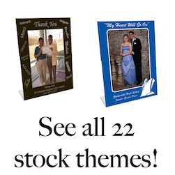 Zebra Themed Acrylic Easel Picture Frame - Available in 3.5"x5", 4"x6", and 5"x7" Photo Sizes