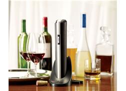 Wine Opener - This rechargeable corkscrew comes with a stand, foil cutter and charger that will complement any kitchen or bar. 