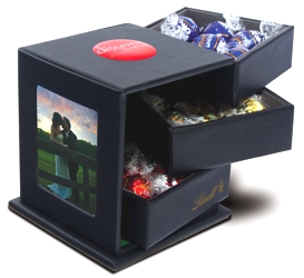 Lindt Leatherette Swing Box w/ Drawers - The best of Lindt combined with high end desk accessories...