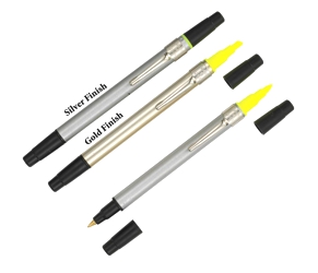 Metal Dual-Purpose Pen & Highlighter - Made in USA Union Bug Available