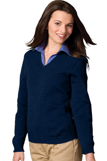 WOMEN'S V-NECK SWEATER WITH TUFF-PIL PLUS