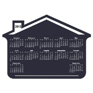 House Calendar Magnet - Large house-shaped magnet is ideal for Realtors® or home improvement stores