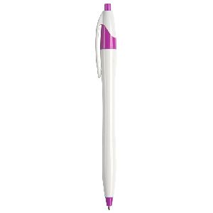 PASADENA WX PEN - &#8226; Hourglass shaped retractable ballpoint pen<br>

&#8226; White barrel with colored ferrule, plunger & accent<br>

&#8226; Black or <FONT COLOR="0000CC">blue</FONT> medium point, please specify<br> 

&#8226; High-Quality <b><i>Glide-Write&#153;</b></i> Ink