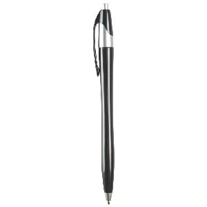 PASADENA MS PEN - &#8226; Hourglass shaped retractable ballpoint pen<br>

&#8226; Metallic barrel with silver ferrule, plunger & accent<br>

&#8226; Black medium point<br> 

&#8226; High-Quality <b><i>Glide-Write&#153;</b></i> Ink