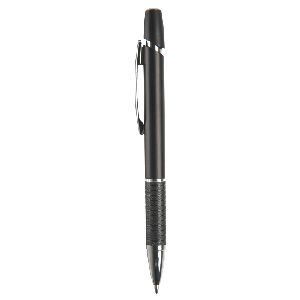 CAMARILLO MGC PEN - Techno retractable ballpoint pen with grip

Metallic colored barrel & plunger with chrome ferrule & clip

Black medium point

High-Quality Glide-Write Ink