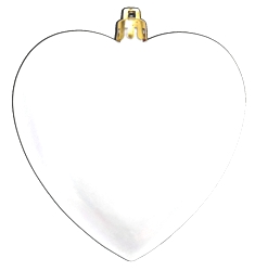 4" Heart Shaped Shatterproof Ornament