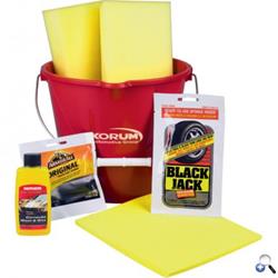 Car Wash Detailing Kit - Navy, Dk Green, Tan & Black - up to 100% home recycled material.