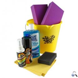 Complete Car Wash Kit - Navy, Dk Green, Tan & Black - up to 100% home recycled material.
