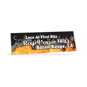 3" X 9" Full Color White Zip-Strip Vinyl (ultra removable adhesive) - Full Color Bumper Stickers