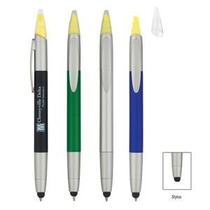 3-In-1 Pen/Highlighter/Stylus - 