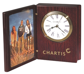 Portrait Book II - Photo frame clock