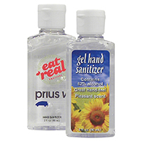 2 oz Gel Sanitizer - 2 ounce Custom Label Sanitizer.  Price includes 4CP scratch resistant