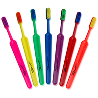 Concept Colors Toothbrush - Adult size toothbrush with soft bristles. Contrasting body and bristle.