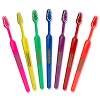 Junior Toothbrush - Middle aged child size toothbrush with soft bristles. Matching body and inner bristle.