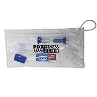 Oral Kit - Toothbrushkit includes toothbrush, toothpaste, floss, toothbrush cap, and timer.
