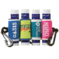 All Natural Lip Balm in a Clip - All Natural Lip Balm in a Neoprene Sleeve with Clip.  Clip it onto backpacks