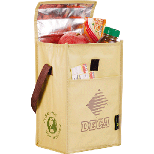 Laminated Non-Woven Brown Baggin' It Lunch Bag    