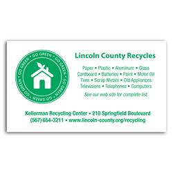 Go Green Business Card - Recycled Paper Items