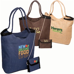 Market Jute Tote With Wallet