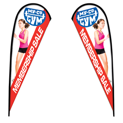 11.5' Tear Drop Sail Sign Double-Sided Replacement Graphic - 