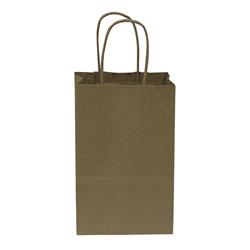 Kraft Shopper 5.5"w x 8.25"h x 3.25"d (Unimprinted) - Natural upscale look at a giveaway priceMade of recyclable kraft material sealed together with chlorine free water-based adhesiveHigh quality twisted handle bagsMade in the USA