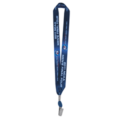1" Deluxe Lanyard w Bulldog Clip (Full-Color, 2-Sided) - 