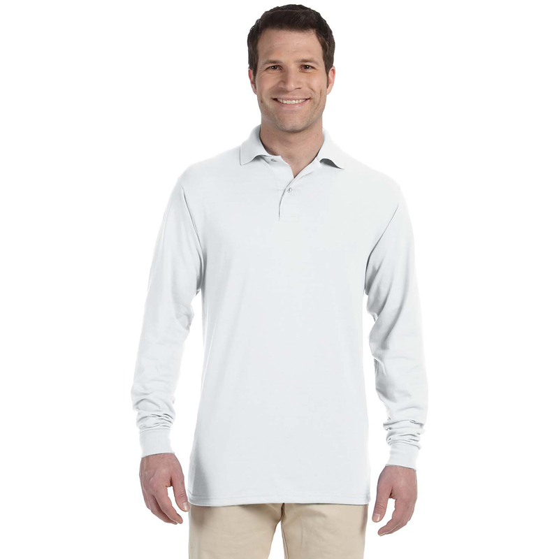 5.6 oz., 50/50 Long-Sleeve Jersey Polo with SpotShield?